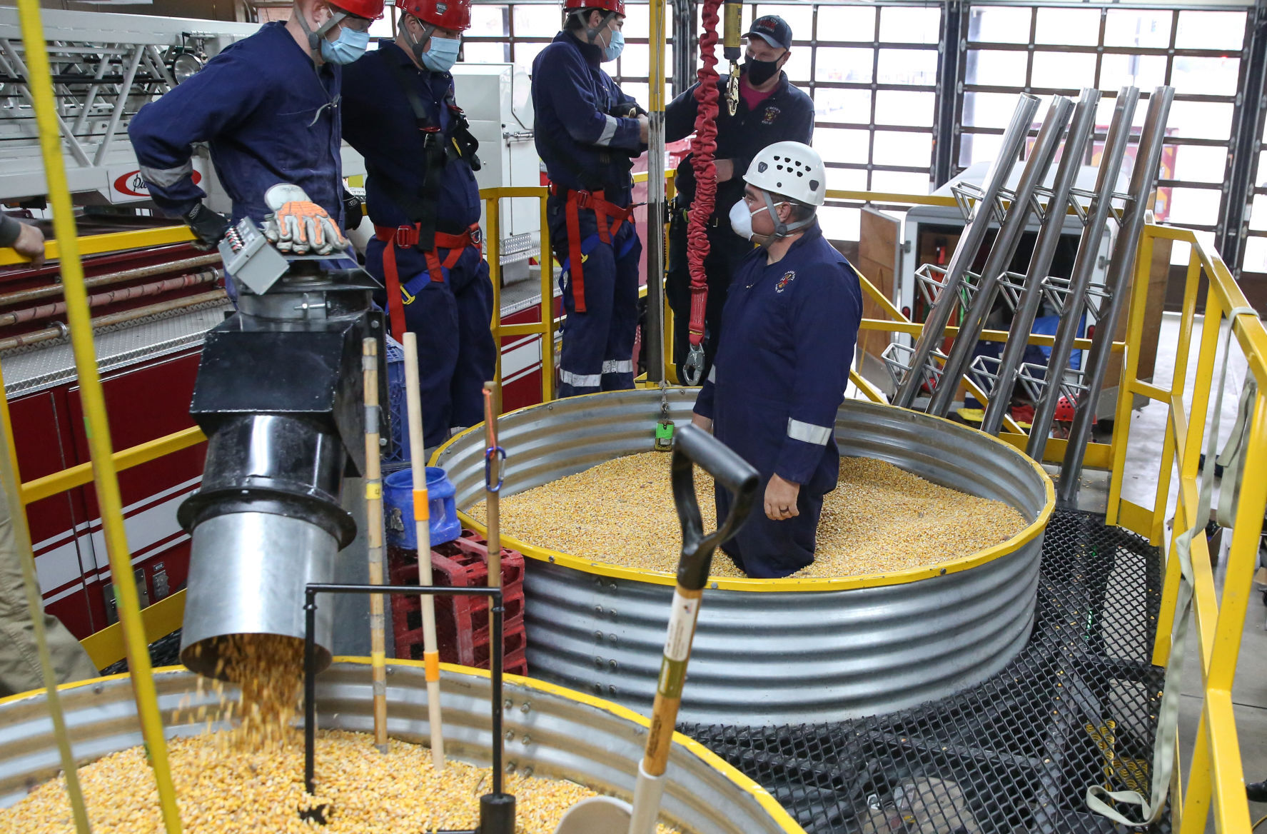 Mason City Fire Department grain bin training